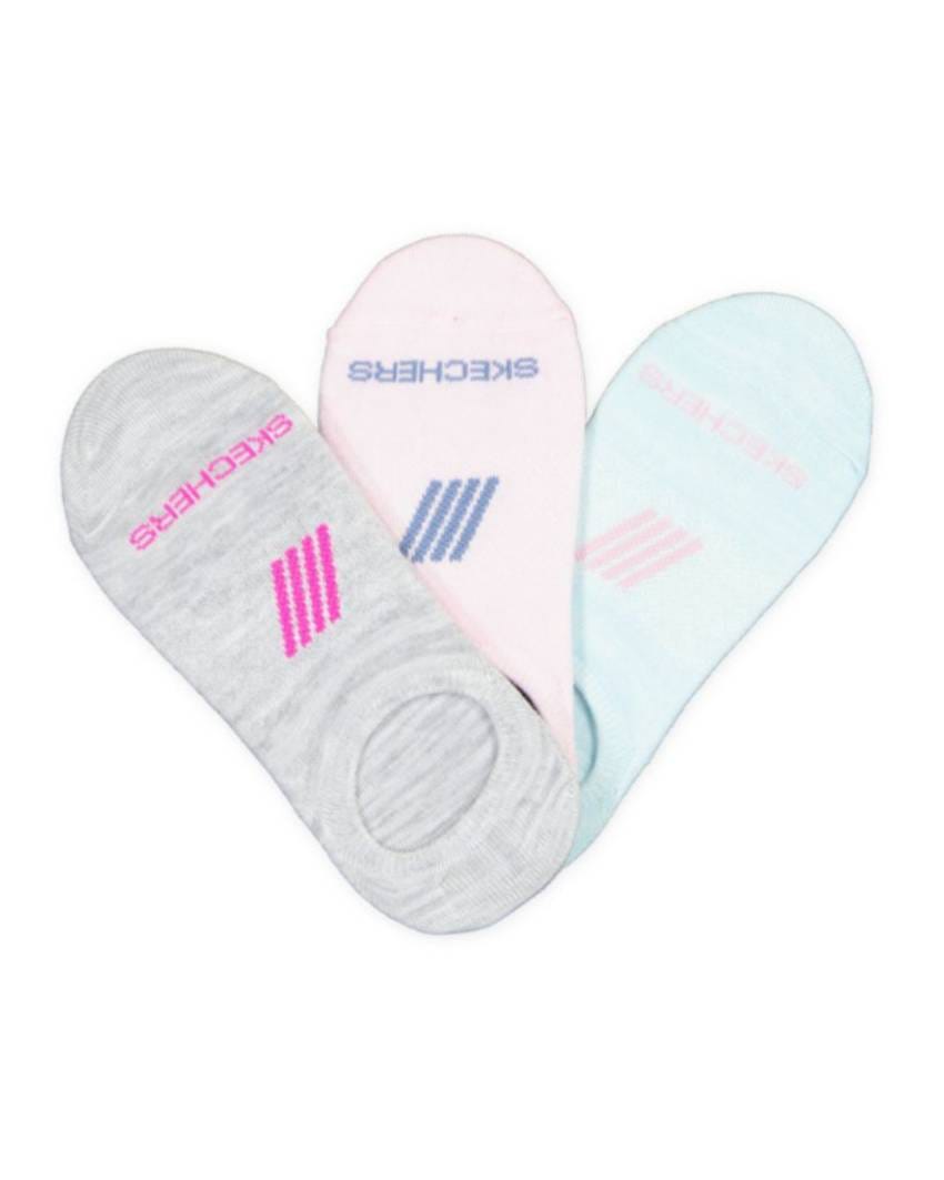 3pk Non Terry No Show Socks Skechers