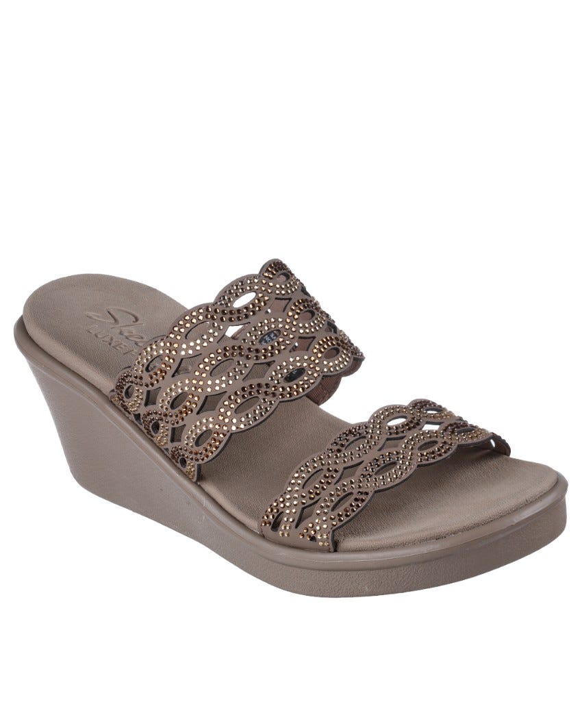 Skechers cali beaded wedge sandals top